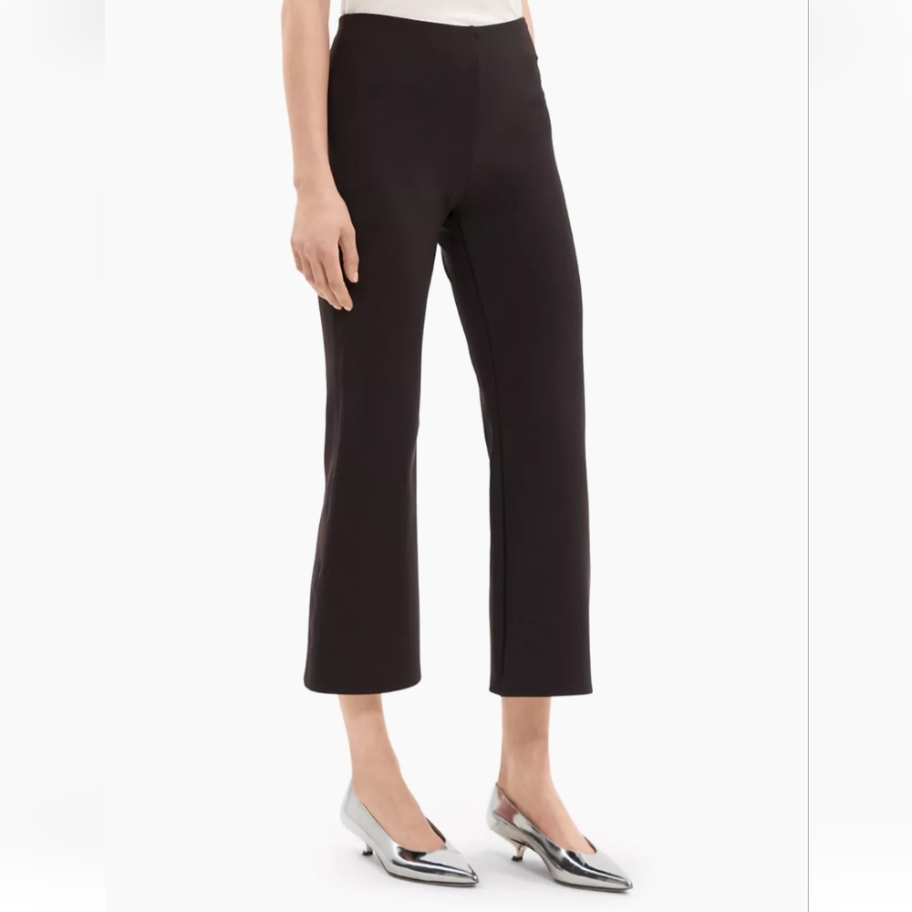 Theory Slim-Kick Stretch Pants in Mink Brown